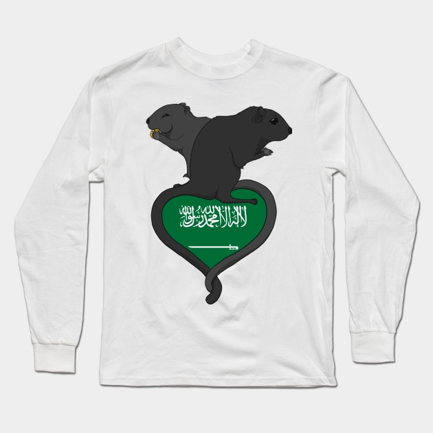 Gerbil Saudi Arabia (dark) Long Sleeve T-Shirt by RampArt